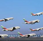 Emirates świętują zakończenie sezonu piłkarskiego – wyjątkowy lot siedmiu samolotów w barwach klubów piłkarskich