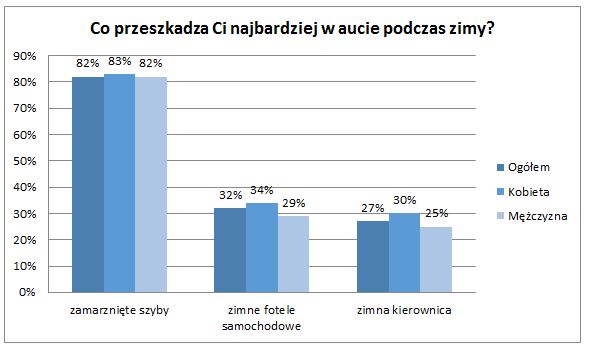 Co denerwuje polskich kierowców podczas zimy?