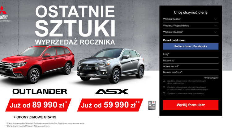 ASX od 59 990 zł, Outlander od 89 990 zł – ruszyła wyprzedaż w Mitsubishi