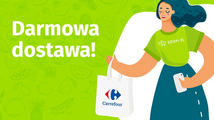 Carrefour i Szopi.pl łączą siły w darmowej dostawie produktów spożywczych osobom powyżej 60 roku życia handel, sprawy społeczne - Od 11 marca Szopi.pl za darmo dostarcza produkty spożywcze osobom, które skończyły 60 lat. Według planów akcja ma trwać dwa tygodnie. Ze względu na znaczny wzrost liczby klientów Szopi.pl zwiększyło liczbę szoperów realizujących zamówienia. W akcję włącza się również Carrefour.