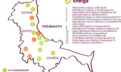 Energa potroiła liczbę „zielonych” stacji ładowania e-aut