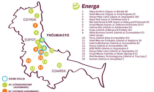 Energa powiększyła sieć stacji ładowania