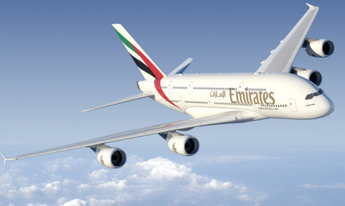 Flagowy samolot Emirates, Airbus A380, wraca do Moskwy